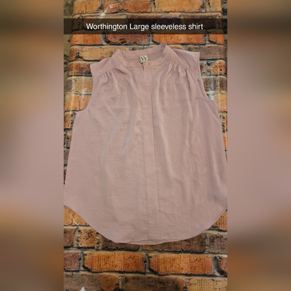 Worthington Women's Light Lilac Sleeveless Blouse